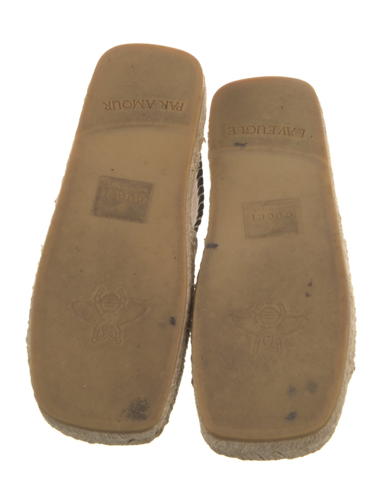 Gucci Running GG Logo Leather Espadrilles